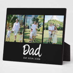 Dad Established weiße Schrift 3 Foto Fotoplatte
