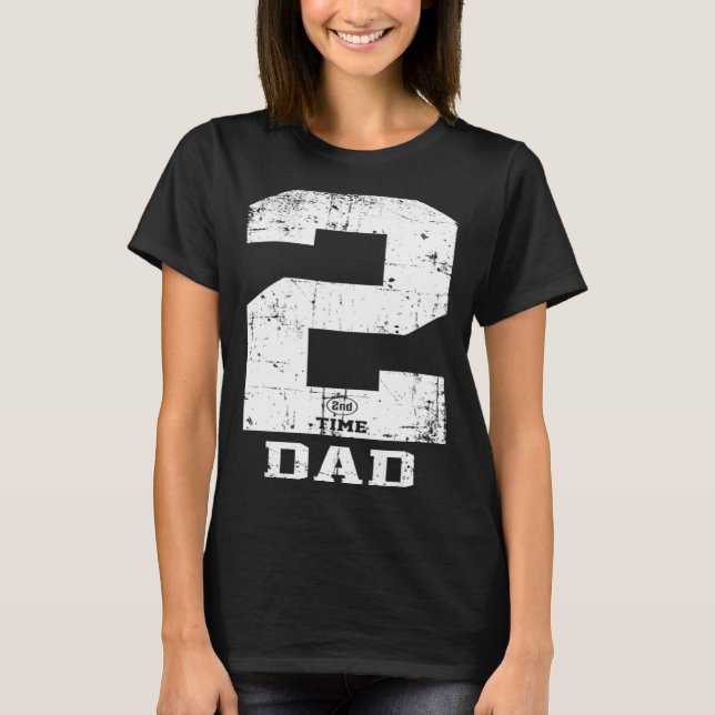 Dad Expecting second time baby number 2 announceme T-Shirt (Vorderseite)