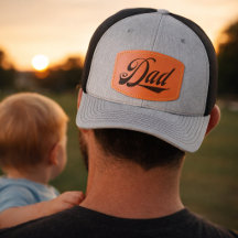 Dad Father Leather Patch Hat