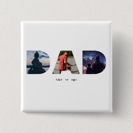 Dad Father's day personalized photo gift  Button