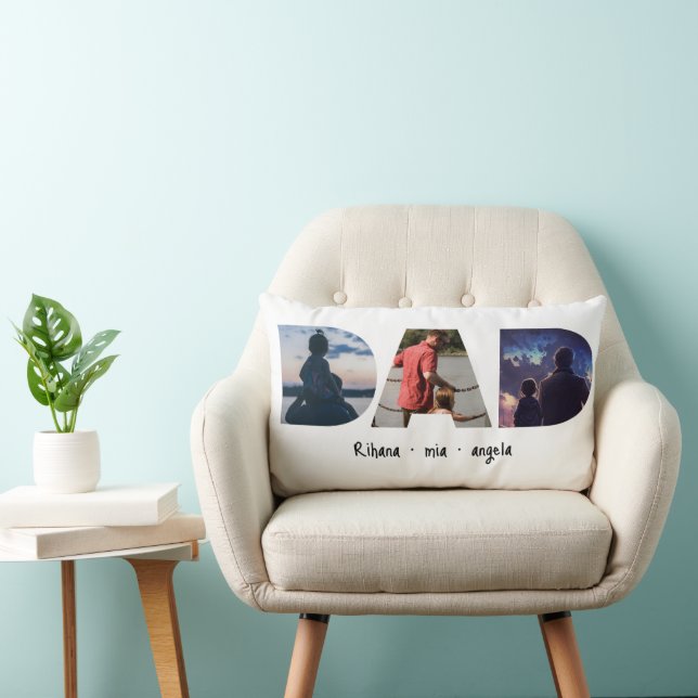 Dad Father's day personalized photo gift  Lendenkissen (Stuhl )