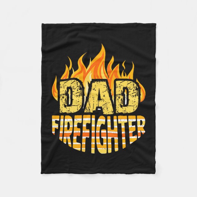 Dad Firefighter Fireman Gift Proud Firefighter Quo Fleecedecke (Vorderseite)