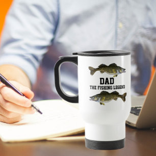 Dad Fishing Legend Walleye Fish Father's Day Reisebecher