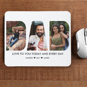 DAD-Fotocollage - ausgeschnittene Buchstaben in We Mousepad