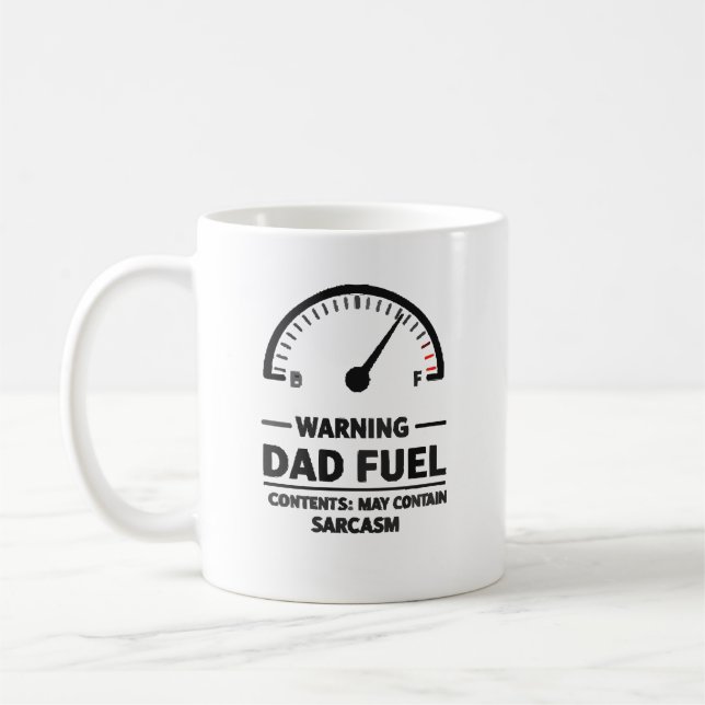 Dad Fuel – Sarkasmus-Warnung Kaffeetasse (Links)
