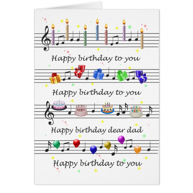 Dad Funny Happy Birthday Song Sheet Music (Vorne)