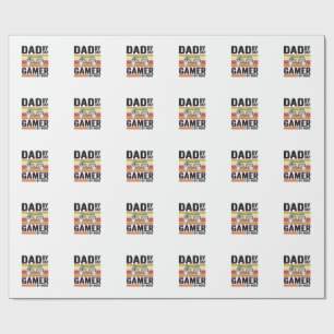 Dad Gamer Vintage Controller T-Shirt Design_1 Geschenkpapier