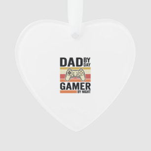 Dad Gamer Vintage Controller T-Shirt Design_1 Ornament
