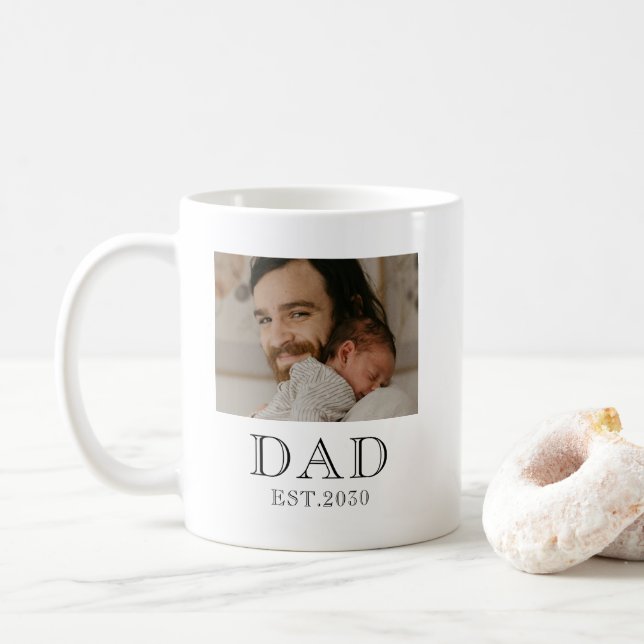 Dad gegründet 2 Foto  Kaffeetasse (Mit Donut)