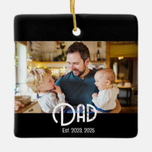 Dad Gegründet Foto Schwarz Weiß Grunge Keramikornament