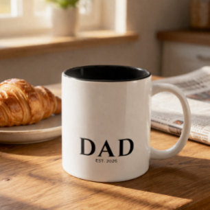 Dad gegründet Neues Dad-Geschenk Zweifarbige Tasse