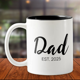 Dad Gegründet Neues Dad-Geschenk  Zweifarbige Tasse