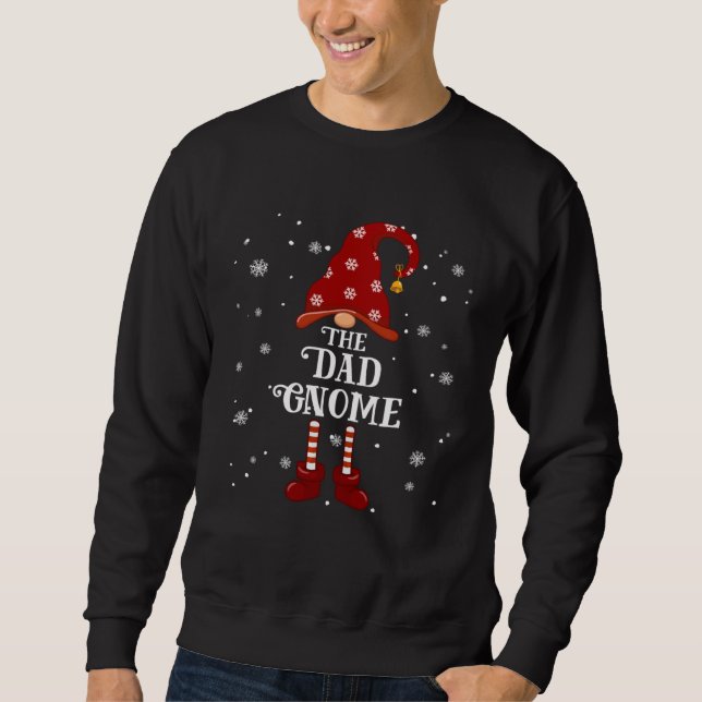 Dad Gnome Family Matching Group Christmas Sweatshirt (Vorderseite)