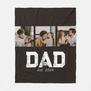 Dad hat Black Fun 3 Foto gegründet Fleecedecke