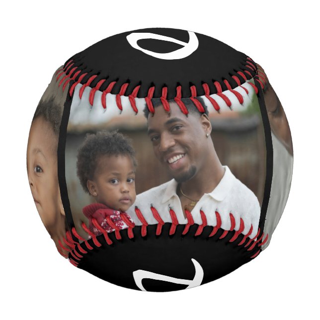 Dad hat Bold Black 3 Foto gegründet Baseball (Vorderseite)