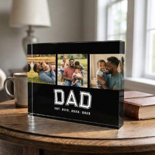 Dad hat modernes fett weiß schwarz 3 gegründet fotoblock