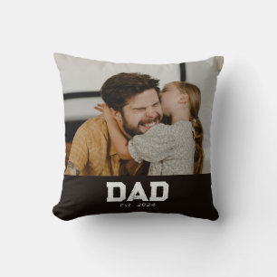 Dad hat modernes, fettes Schwarzfoto eingerichtet Kissen