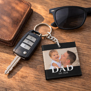 Dad hat modernes Foto gegründet Schlüsselanhänger