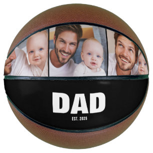 Dad hat modernes Schwarz-Weiß-Foto 3 erstellt Basketball