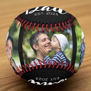 Dad hat modernes Skript Schwarz 3 Foto eingerichte Baseball