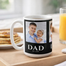 Dad hat Schwarz 3 Foto gegründet