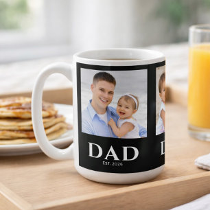 Dad hat Schwarz 3 Foto gegründet Kaffeetasse