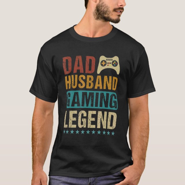 Dad Husband Gaming Legend T-Shirt (Vorderseite)