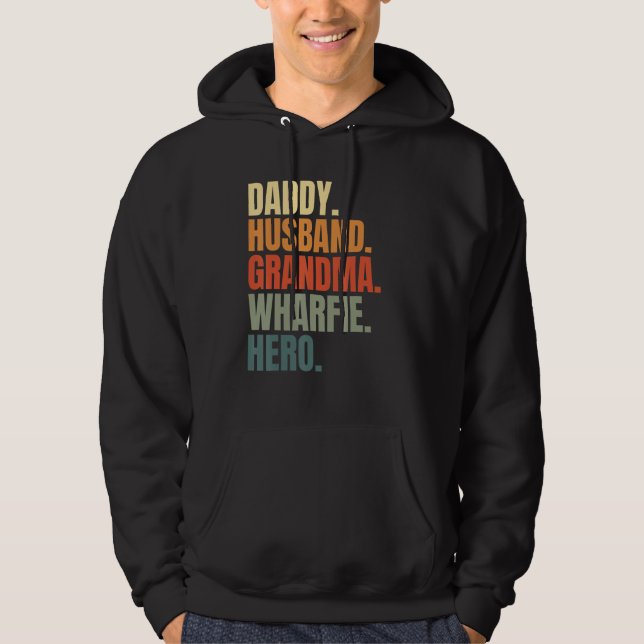 Dad husband grandpa wharfie legend dockworker long hoodie (Vorderseite)