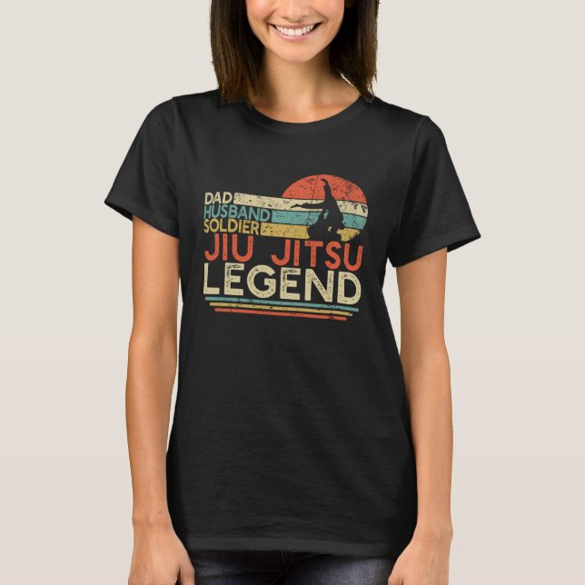 Dad Husband Soldier Jiu Jitsu Legend Military BJJ  T-Shirt (Vorderseite)