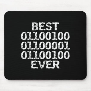 Dad jemals in Binärcode Software-Entwickler Vater Mousepad