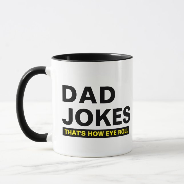 Dad Jokes Mug Funny Slogan Humor Gift (Gauche)