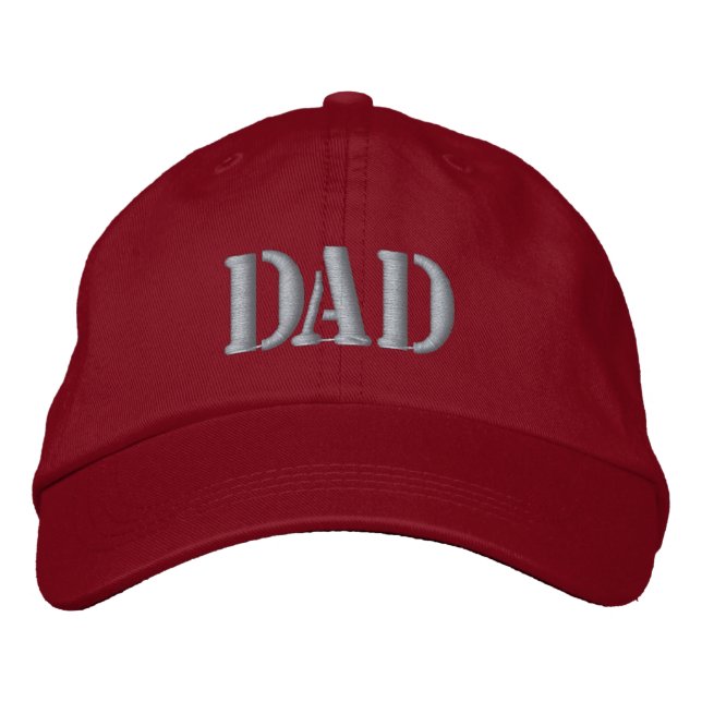 DAD Lettering Hat – Simple Embroidered Style Bestickte Baseballkappe (Vorderseite)