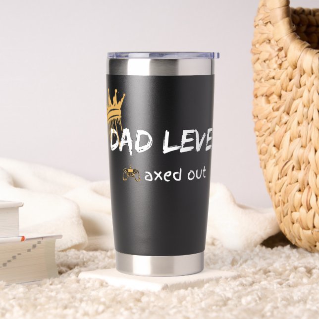 Dad Level Maxed Out Retro Gamer Art Thermobecher (Wohnzimmer)