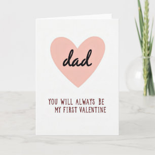 Dad Mein Erstes Valentinsgruß-Karte Karte
