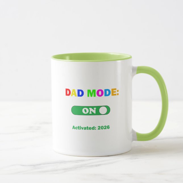 Dad Mode ON Activated 2026  Pregnancy Announcement Tasse (Rechts)