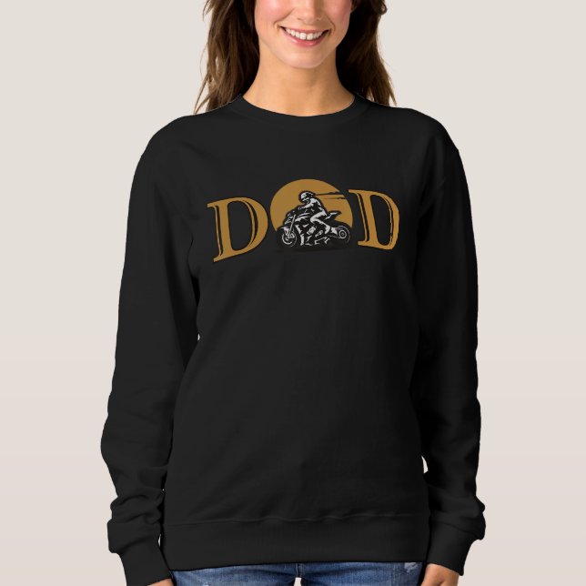 Dad Motorcycle Rider Retro Fathers Day Sweatshirt (Vorderseite)