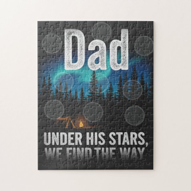 Dad Northern Lights Camping (Vertikal)