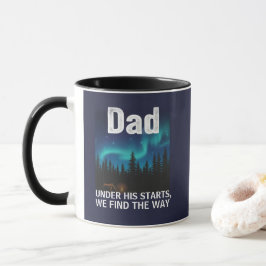 Dad Northern Lights Camping Customizable Tasse