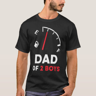 Dad of 2 Boys Funny Gift from Son Father's Day 202 T-Shirt