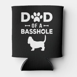 Dad of a Basshole Funny Basset Hound Father Owner Dosenkühler