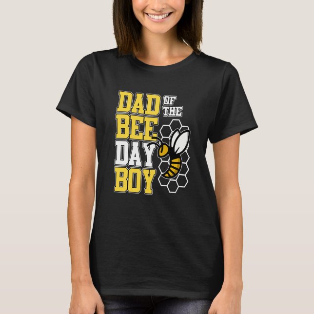 Dad Of Bee Day Boy Honey Beekeeper Beekeeping Grap T-Shirt (Vorderseite)