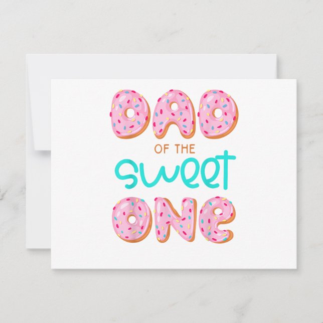 Dad of Sweet One First Birthday Matching Family Do Einladung (Vorderseite)