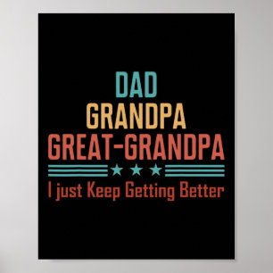 Dad Opa Urgroßvater Amerikanische Flagge Vatertag Poster