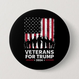 Dad Opa Veteranen Für Trump 2024 Amerikanische Fla Button