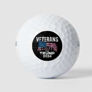 Dad Opa Veteranen Für Trump 2024 Amerikanische Fla Golfball