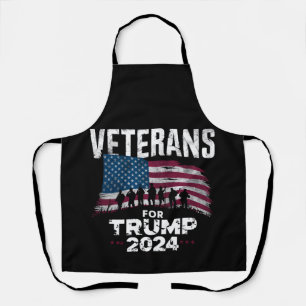 Dad Opa Veteranen Für Trump 2024 Amerikanische Fla Schürze