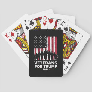 Dad Opa Veteranen Für Trump 2024 Amerikanische Fla Spielkarten