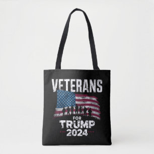 Dad Opa Veteranen Für Trump 2024 Amerikanische Fla Tasche