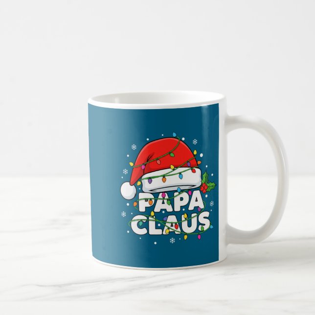 Dad Papa Claus Christmas Lights Family Matching Lo Kaffeetasse (Rechts)