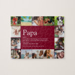 Dad Papa Father Definition 14 Photo Fun Burgundy<br><div class="desc">14 photo collage jigsaw for you to personalise for your special papa, dad, daddy or father to create a unique gift for Father's day, birthdays, Christmas or any day you want to show how much he means to you. A perfect way to show him how amazing he is every day....</div>